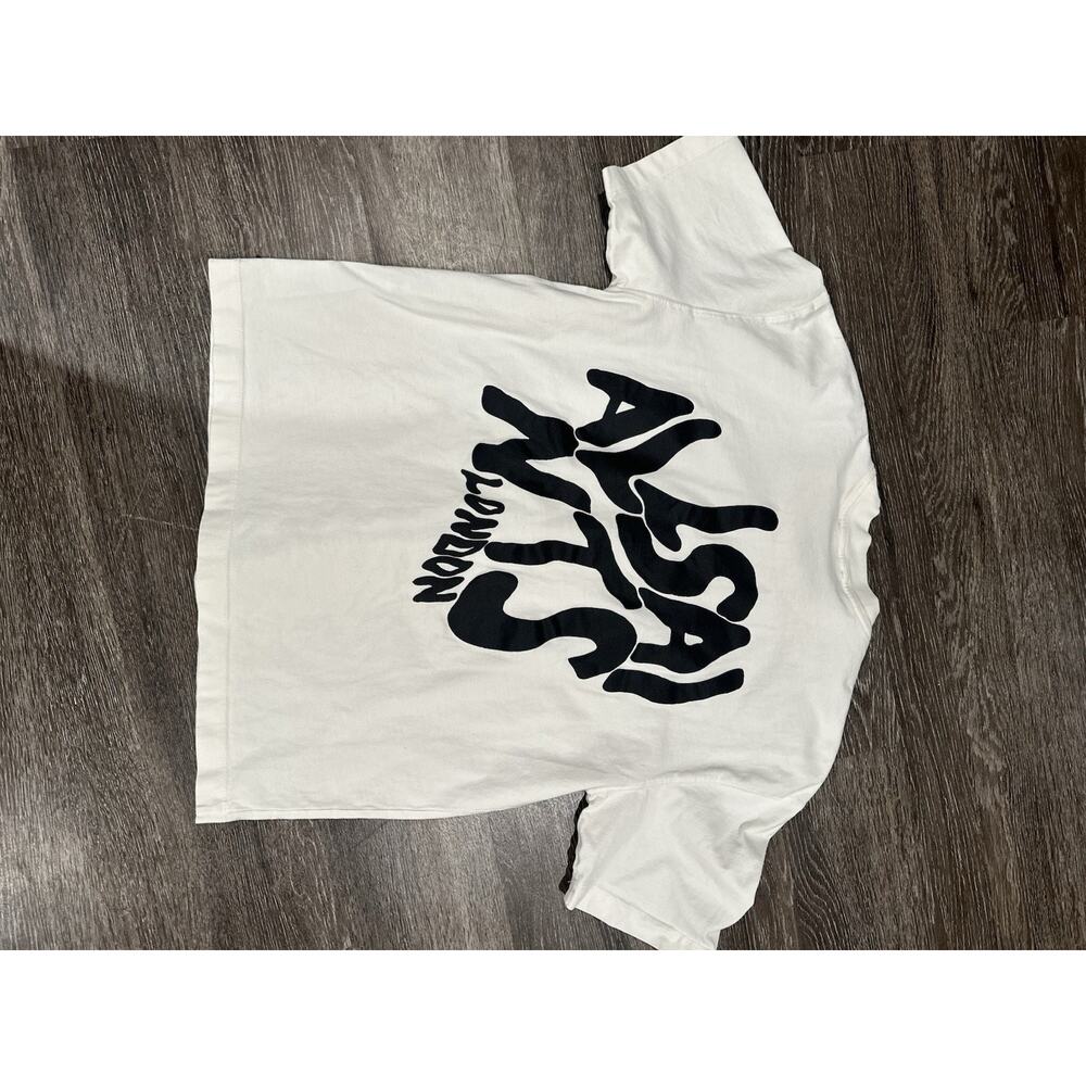 All Saints Orlando Logo Print Oversized T-shirt Organic Cream Cotton M